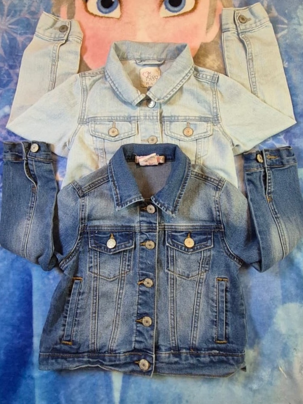 1989 Place Kids Two-Tone Blue Denim Jacket Set